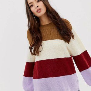 ASOS Moon River Oversized Striped Sweater